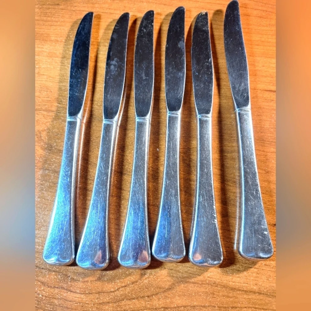 6 butter vintage knives